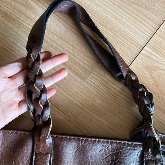 Weimeibaige Connie Wilderness Brown Vegan Leather Tote Bag - Picture 4 of 11